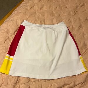 Slazenger White Women’s Golf Skirt with Pink and Yellow Detail